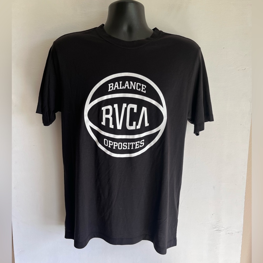 RVCA Black Short Sleeve Tee Classic Streetwear